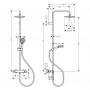 Душевая система Hansgrohe Vernis Blend Showerpipe 200 1jet с термостатом, Matt Black (26276670)