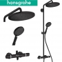 Душевая система Hansgrohe Croma Select S 280 1jet Showerpipe с термостатом, matt black (26890670)