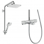 Душевая система Hansgrohe E Showerpipe 280 1jet с термостатом для ванны, хром (27687000)