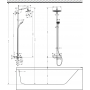 Душова система Hansgrohe E Showerpipe 280 1jet з термостатом для ванни, хром (27687000)