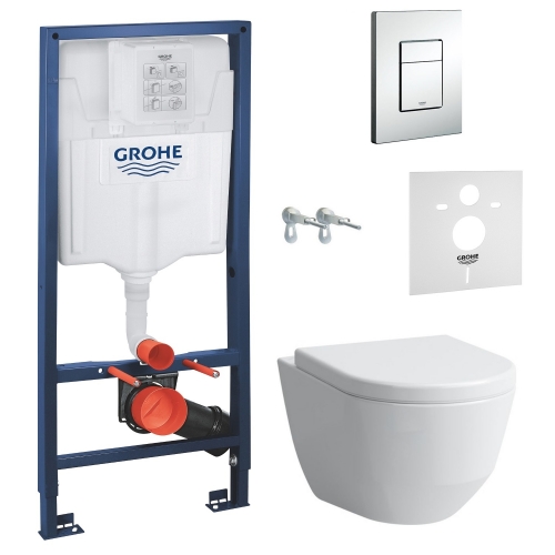 Инсталляция+Унитаз: Grohe Rapid SL 3in1 38772001+ клавиша +Laufen Pro H8619570000001 + крышка SoftClose