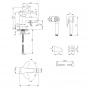 Змішувач для раковини з гігієнічним душем Lidz (CRM) 14 34 001FB (LIDZCRM1434001FB)