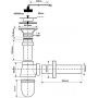 Сифон для умывальника McAlpine 220+255CB