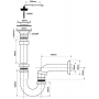 Сифон для умивальника McAlpine 215+255CB