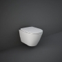 Унитаз подвесной Rak Ceramics Feeling Rimless RST23500A+ Крышка SLIM, Soft Close (белый матовый)