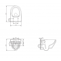 Унитаз подвесной Cersanit Crea Clean On с сиденьем slim (CCHZ1001331986+CSSD1003783434)