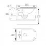 Інсталяція з унітазом: Koller Pool Alcora ST1200 + Кнопка Chrome + Volle Puerta (13-16-077) з сидінням