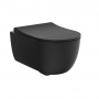 Унитаз подвесной Devit ART 2.0 Rimless (3020140B) безободковый soft-close, черный матовый