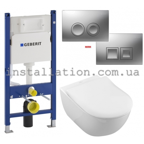 Инсталляция Geberit Duofix 458.126.00.1 + унитаз Villeroy&Boch Subway 2.0 5614R201