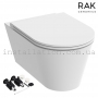 Унітаз підвісний Rak Ceramics Resort Rimles RST23AWHA + Кришка RESC0004 SLIM, Soft Close