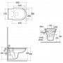 Унитаз подвесной Rak Ceramics Washington Rimless WT20AWHA+ Крышка RESC0004 Soft Close